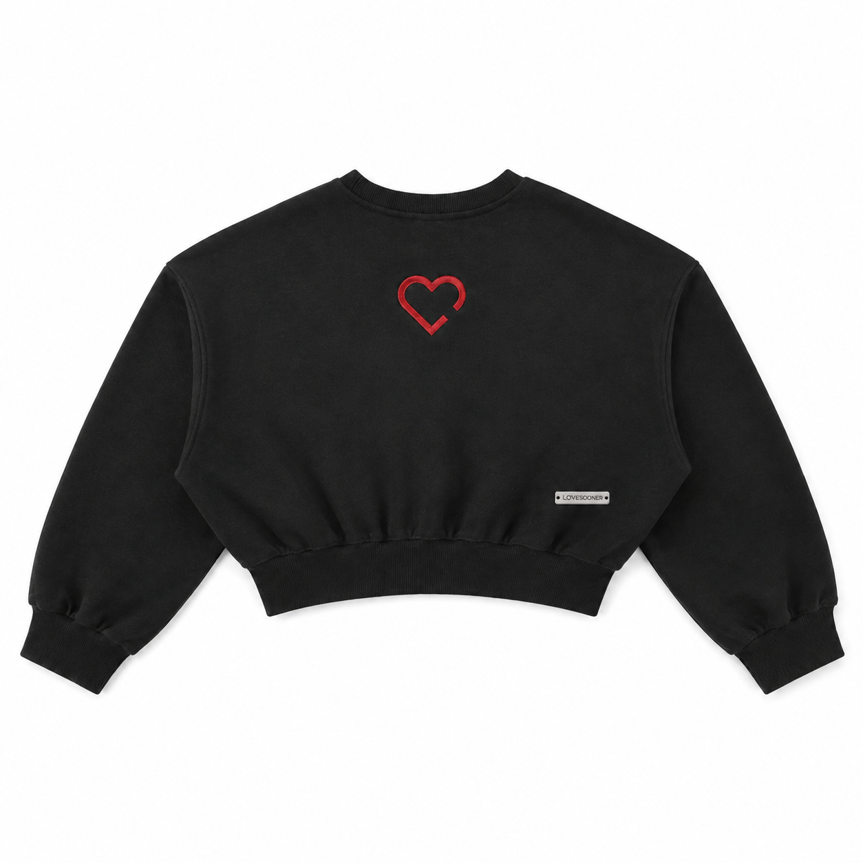 CROPPED CREWNECK flat back