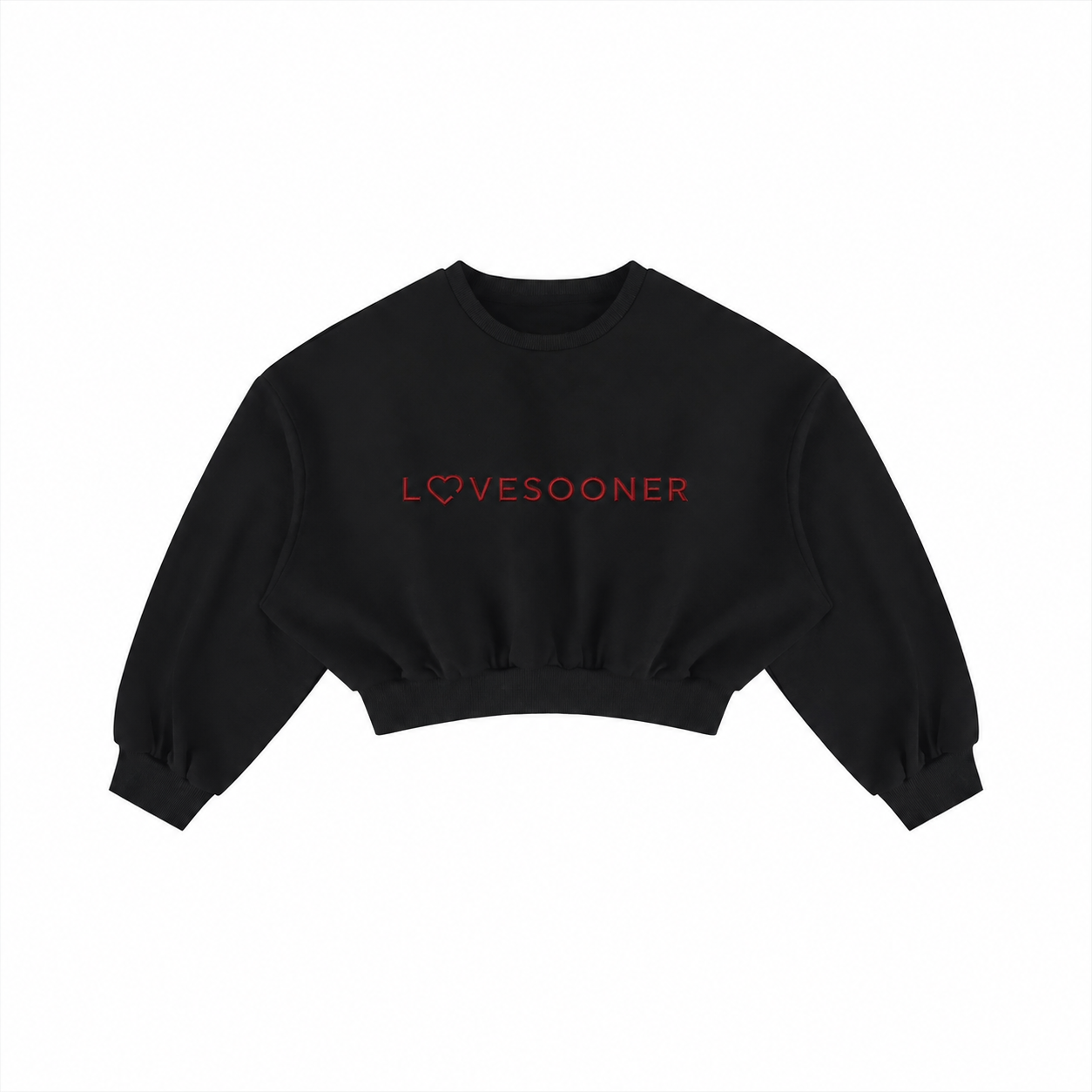 CROPPED CREWNECK flat front