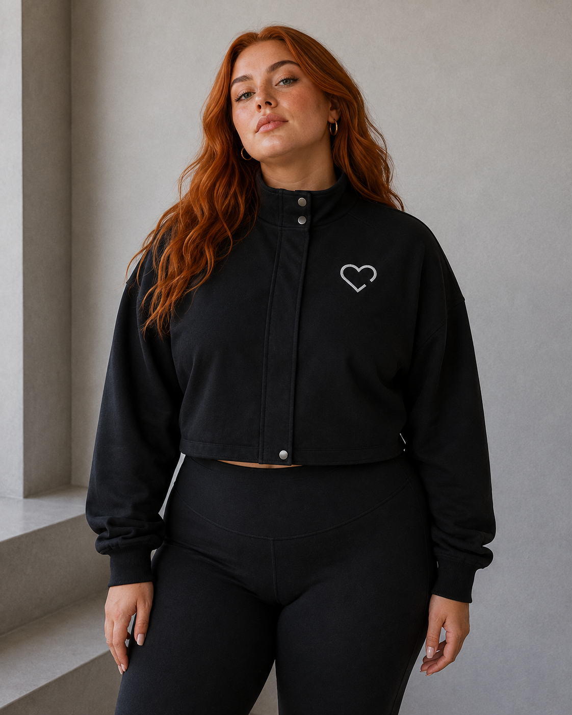 CROPPED STAND-COLLAR JACKET editorial front