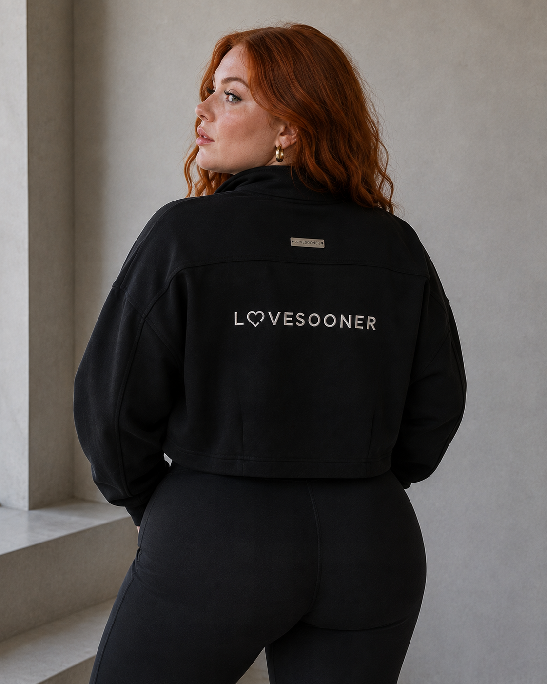 CROPPED STAND-COLLAR JACKET editorial back