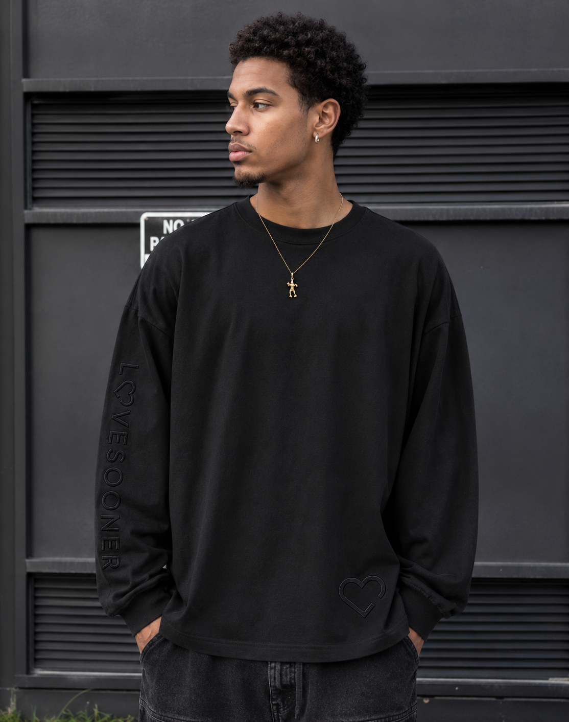 OVERSIZED LONG SLEEVE TEE worn by him
