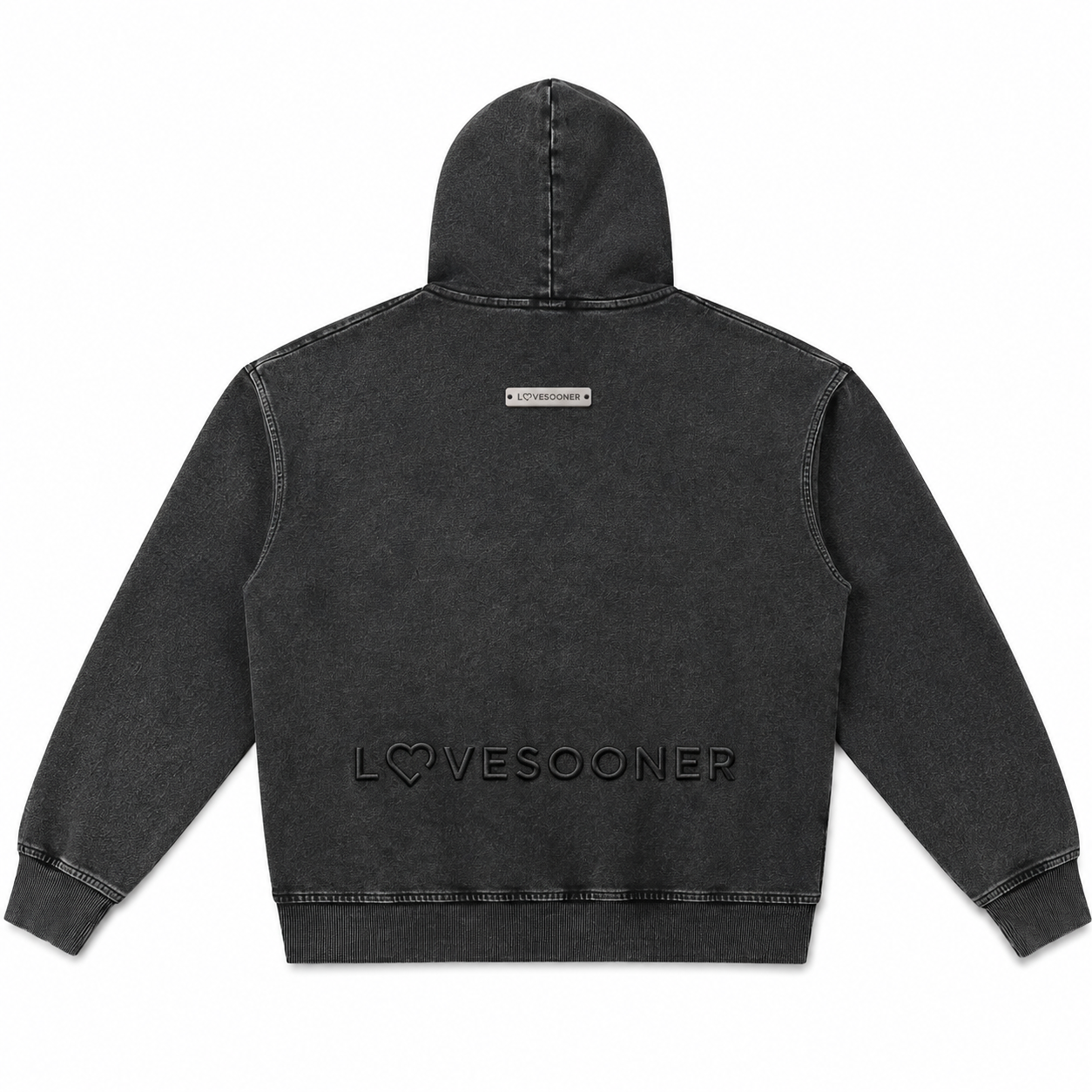 SNOW WASH ZIP HOODIE flat back
