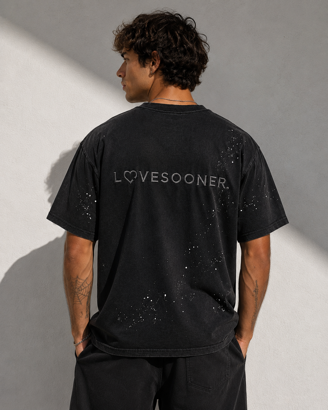 SUNFADE SPLATTER TEE men's editorial back