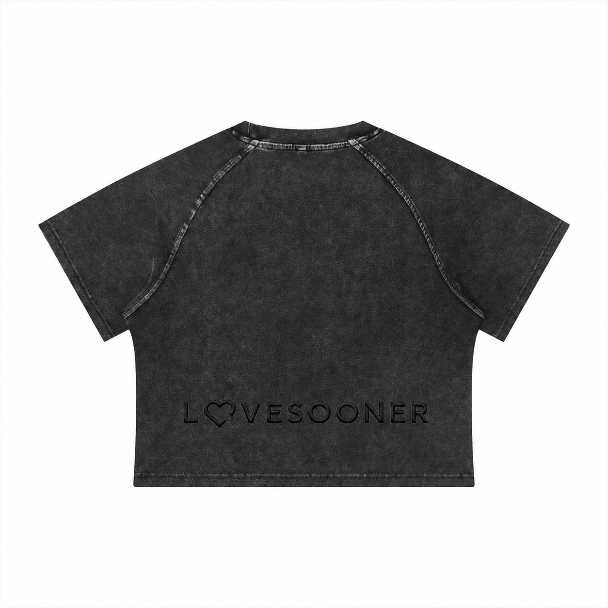 MINERAL WASH CROP TEE flat back