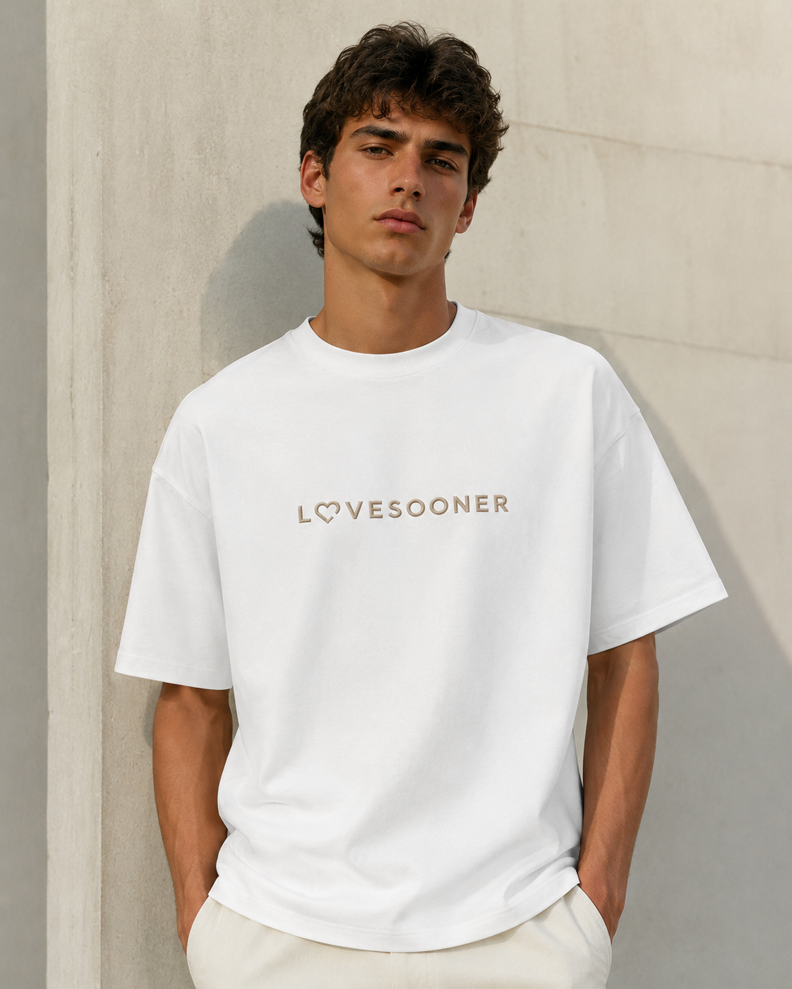 Snow Wash Raw-Hem Tee