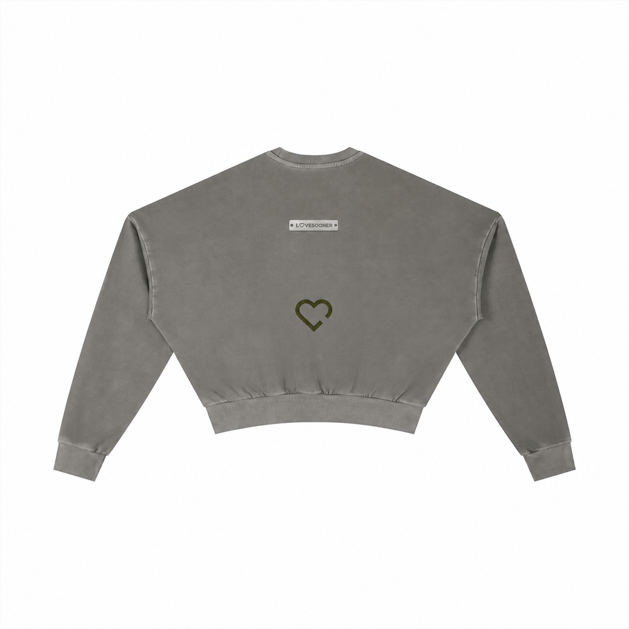 WASHED CROP SWEATSHIRT flat back