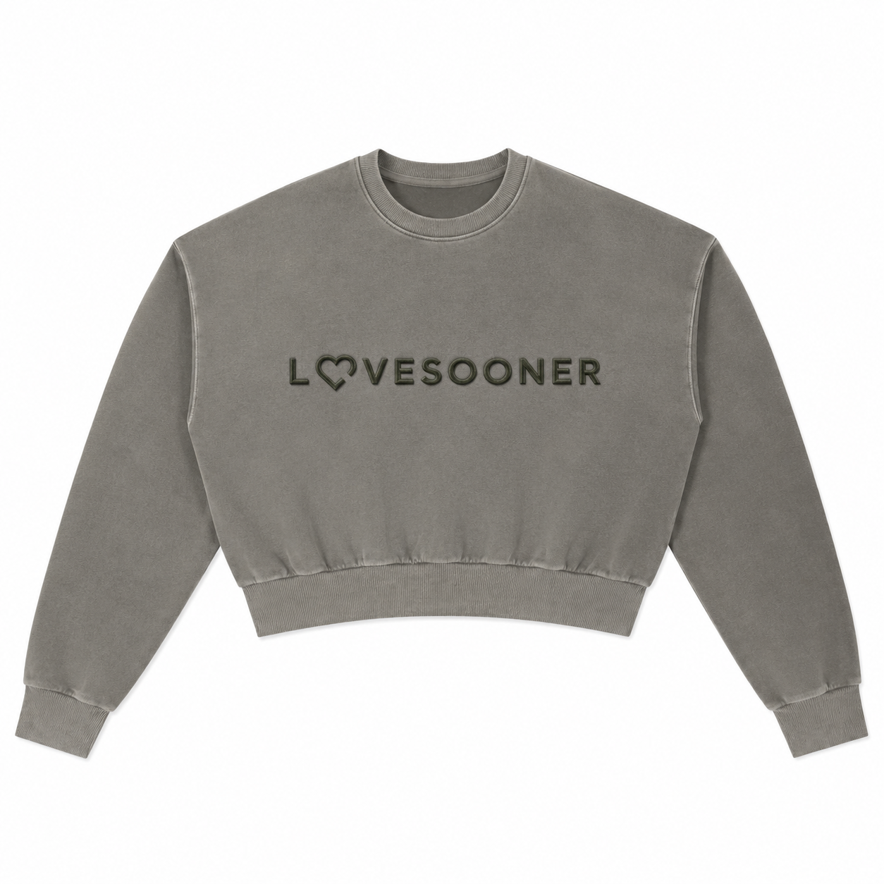 WASHED CROP SWEATSHIRT flat front